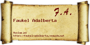 Faukel Adalberta névjegykártya